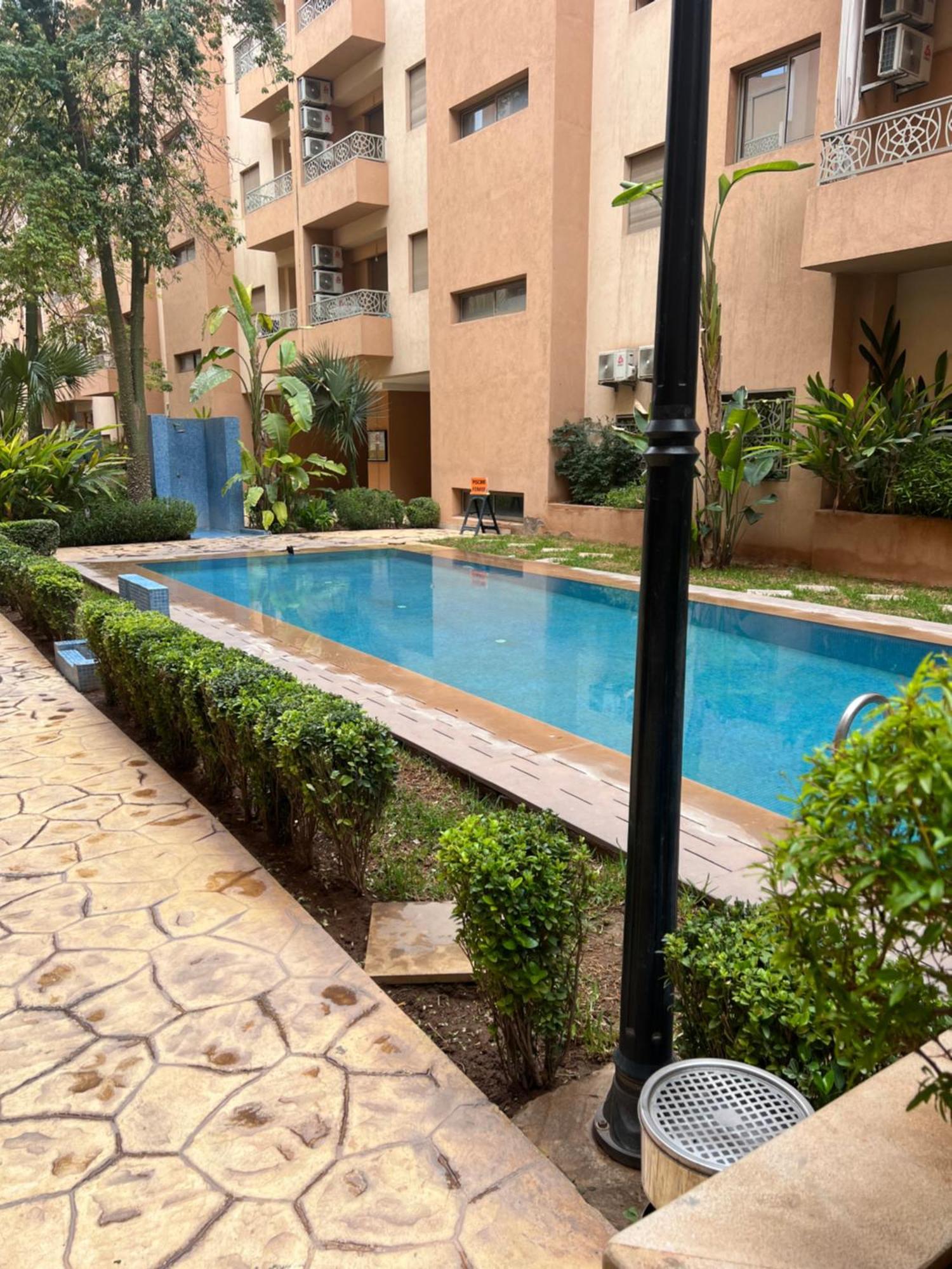 Appartement Safran Avec Piscine Marraquexe Exterior foto